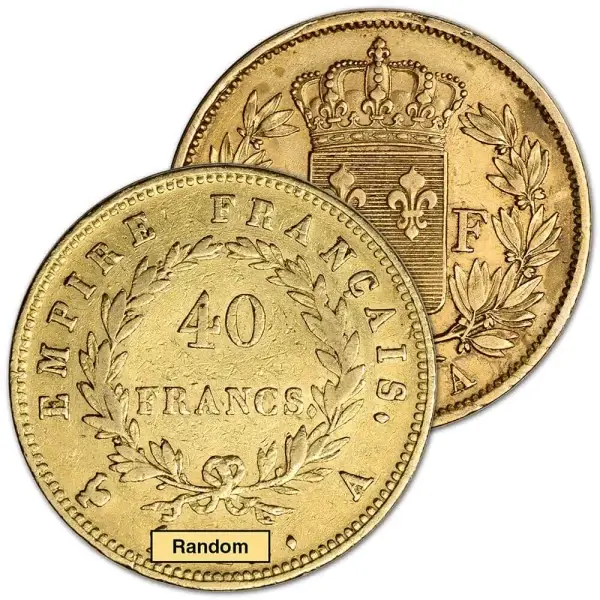 France Gold 40 Francs .3734 oz - Random Design - Avg Circ - Random Date