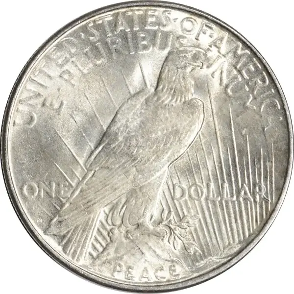 1923 D US Peace Silver Dollar $1 - AU
