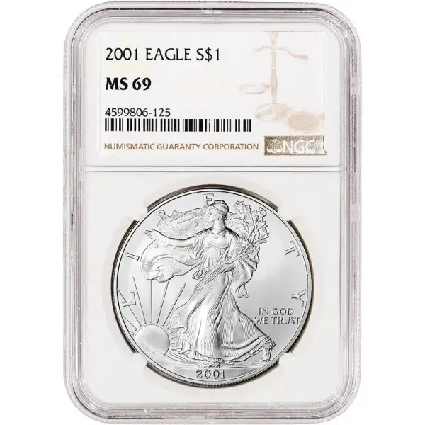 2001 American Silver Eagle Coin - NGC MS69