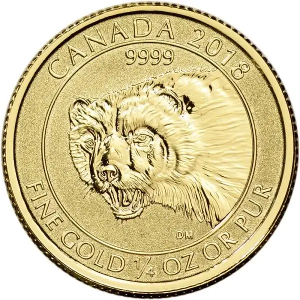 2018 Canada Gold Wolverine 1/4 oz $10 - Reverse Proof