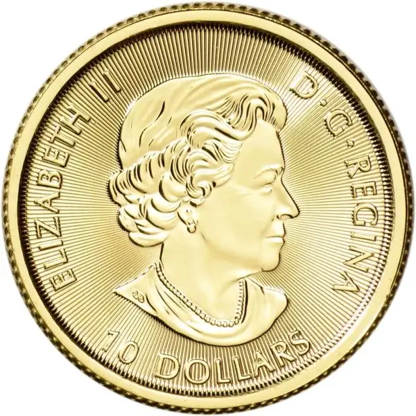 2019 Canada Gold Bison 1/4 oz $10 - BU in Mint Plastic