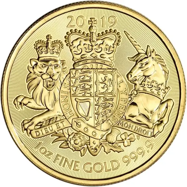 2019 Great Britain Gold Royal Arms £100 - 1 oz - BU