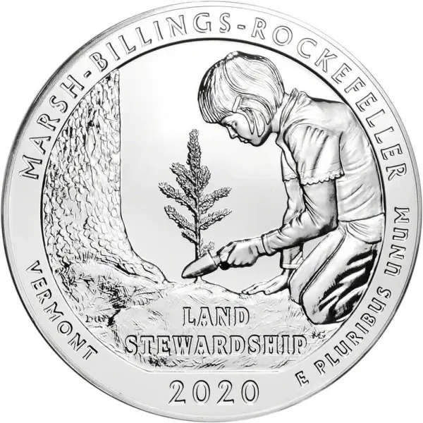 2020 ATB Marsh Billings Rockefeller Silver 5 oz 25C - BU