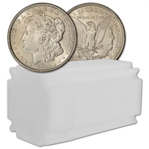 1921 US Morgan Silver Dollar - Roll of 20 coins - AU