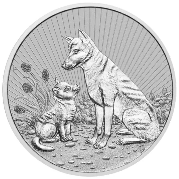 2022 P Australia Silver 2 oz Piedfort Next Generation Dingo $2 BU Tube of 10