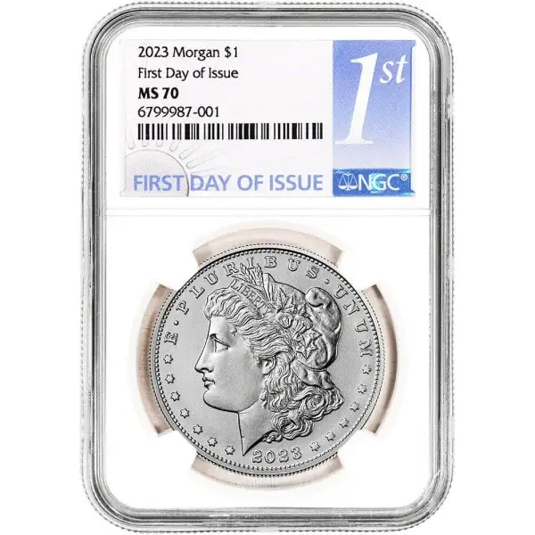 2023 US Morgan Silver Dollar $1 NGC MS70 First Day of Issue 1st Label
