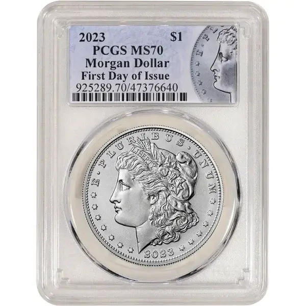 2023 US Morgan Silver Dollar $1 PCGS MS70 First Day Issue Anniversary