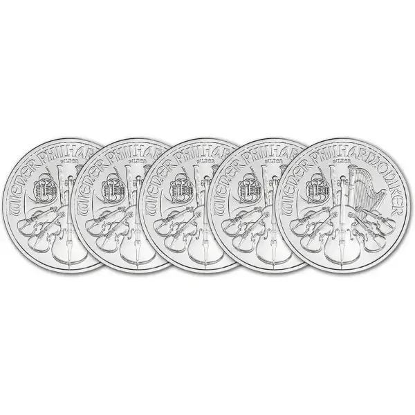 2023 Austria Silver Philharmonic 1 oz 1.5 Euro - BU - Five 5 Coins