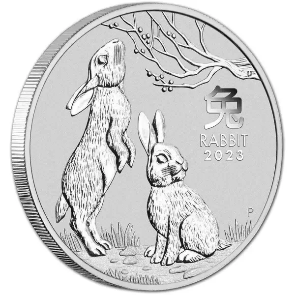2023 P Australia Silver Lunar Series III Year of the Rabbit 1/2 oz 50C - BU