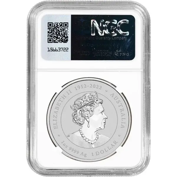 2024 P Australia Silver Lunar Series III Year Dragon 1 oz $1 NGC MS70 First Day