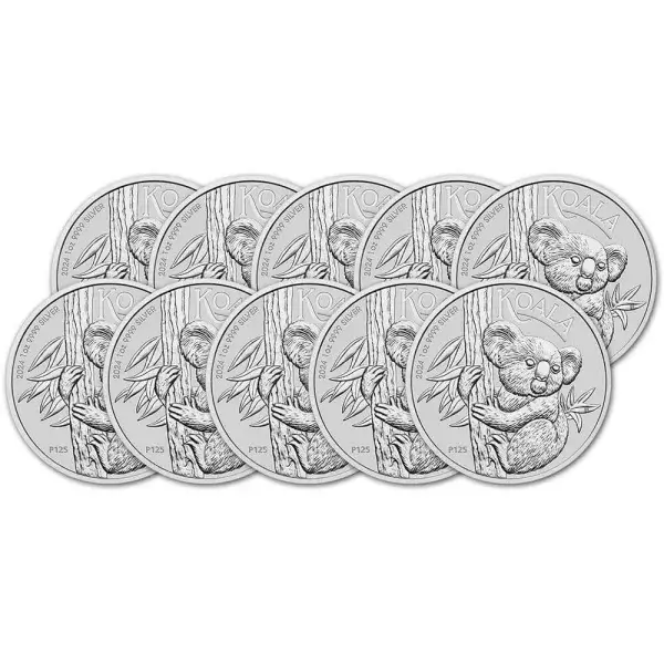 2024 P Australia Silver Koala 1 oz $1 - BU - Ten 10 Coins