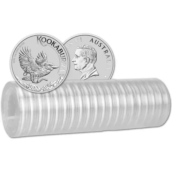2024 P Australia Silver Kookaburra 1 oz $1 - 1 Roll - Twenty 20 BU Coins