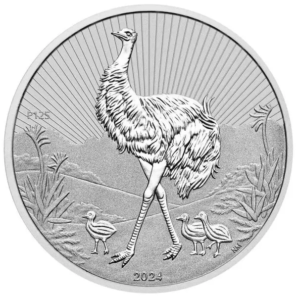 2024 P Australia Silver 10 oz Piedfort Next Generation Emu $10 BU