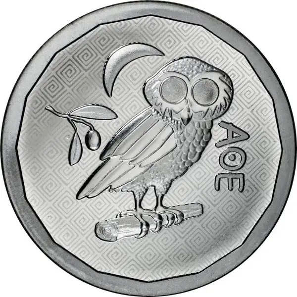 2024 St Helena Silver Athena Owl 1 oz £1 - BU - Ten 10 Coins
