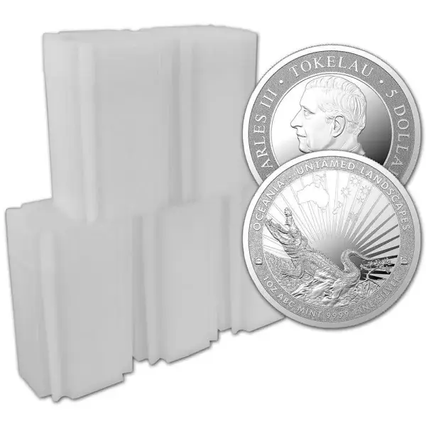 2024 Tokelau Silver Crocodile Untamed Landscape 1 oz $5 - 5 Tubes of 20