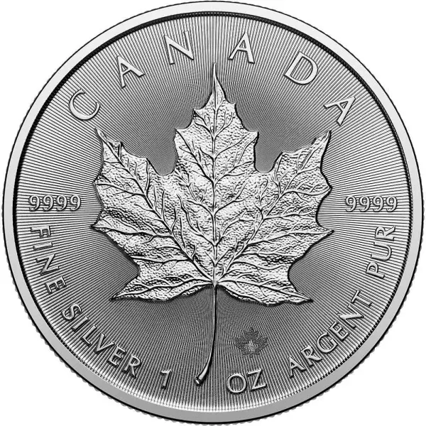 2025 Canada Silver Maple Leaf - 1 oz - $5 - 1 Roll - Twenty-five 25 BU Coins