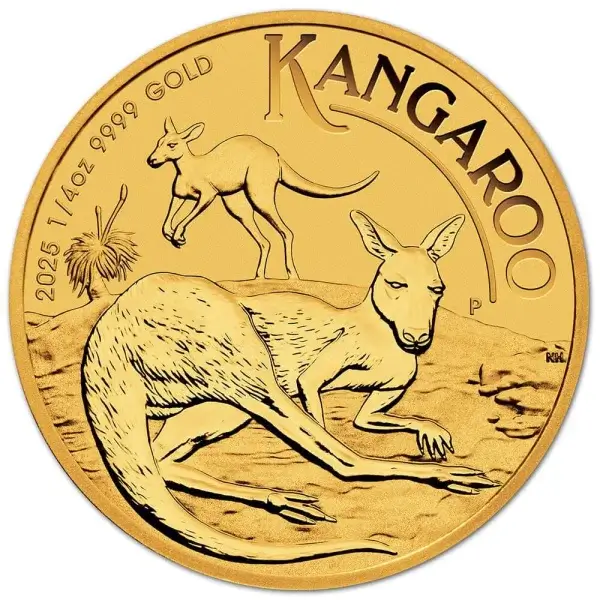 2025 P Australia Gold Kangaroo - 1/4 oz - $25 - BU