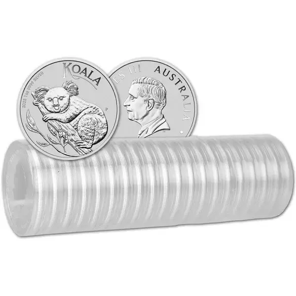 2025 P Australia Silver Koala 1 oz $1 - 1 Roll - Twenty 20 BU Coins