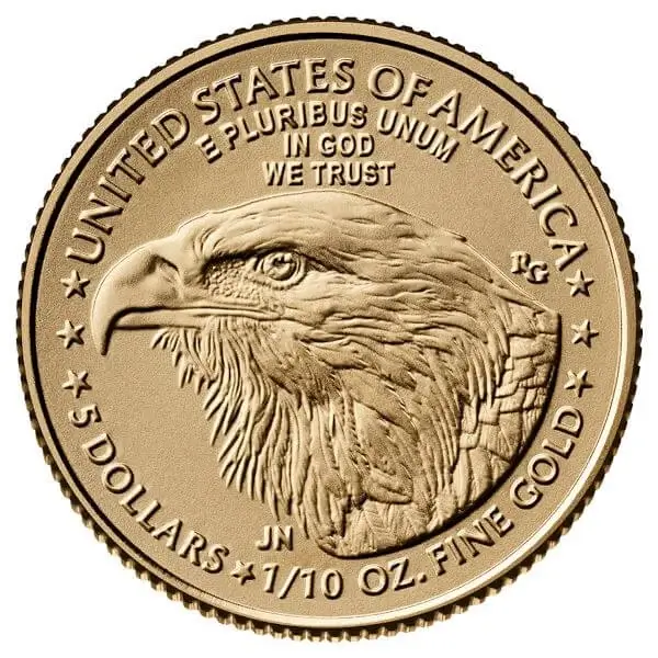 2026 American Gold Eagle 1/10 oz $5 - BU