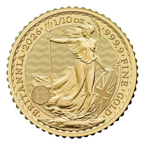 2026 Great Britain Gold Britannia £10 1/10 oz - BU