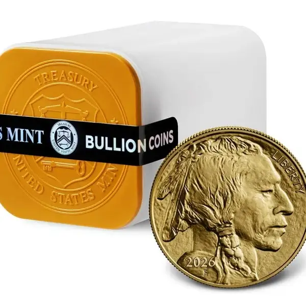 2026 American Gold Buffalo 1 oz $50 - BU - 1 Roll - 20 Coins in Mint Tube