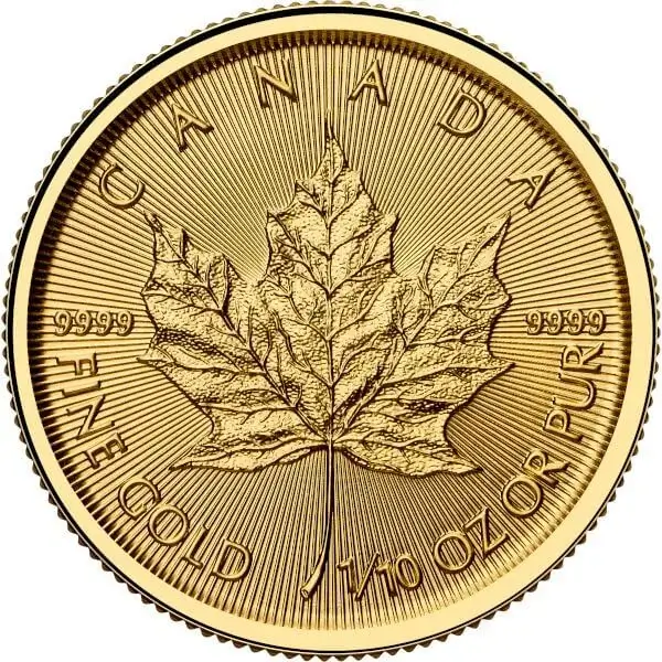 2026 Canada Gold Maple Leaf 1/10 oz $5 - BU