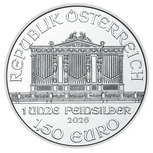 2026 Austria Silver Philharmonic 1 oz 1.5 Euro Mint Sealed 500 Coin Monster Box