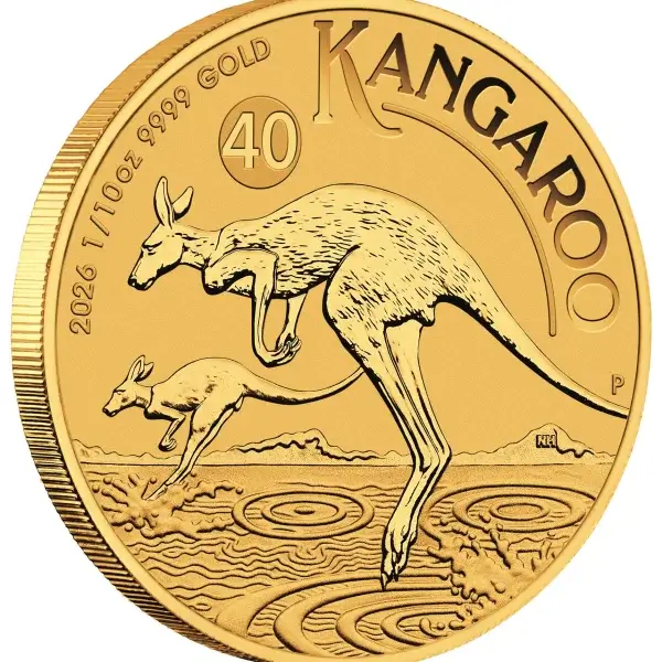 2026 P Australia Gold Kangaroo - 1/10 oz - $15 - BU