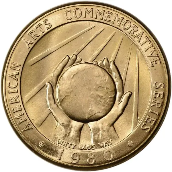 1980 US Gold 1/2 oz American Arts Commemorative Medal - Marian Anderson - BU