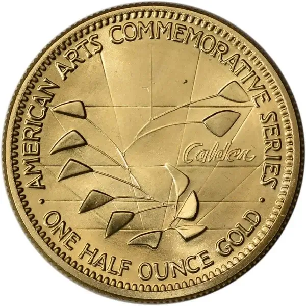 1983 US Gold 1/2 oz American Arts Commemorative Medal - Alexander Calder - BU