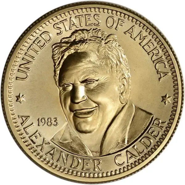 1983 US Gold 1/2 oz American Arts Commemorative Medal - Alexander Calder - BU