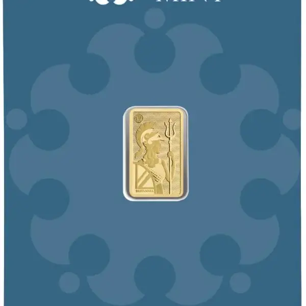 1 gram Gold Bar - Royal Mint Britannia - 999.9 Fine in Assay