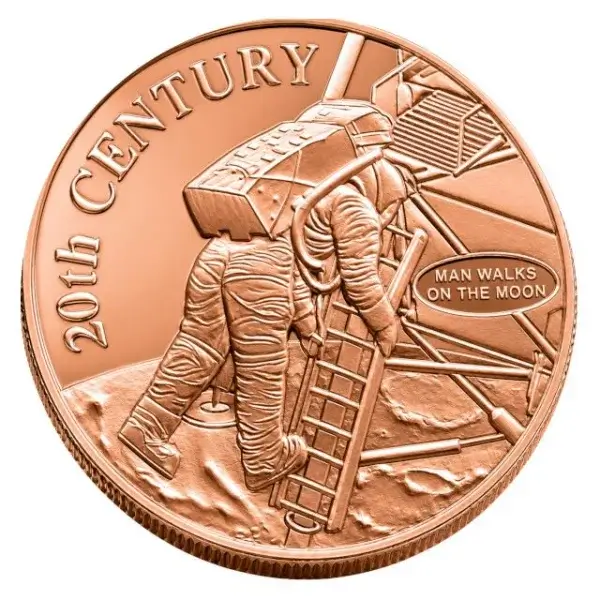 1 oz. Highland Mint Copper Round .999 Fine - Man on the Moon