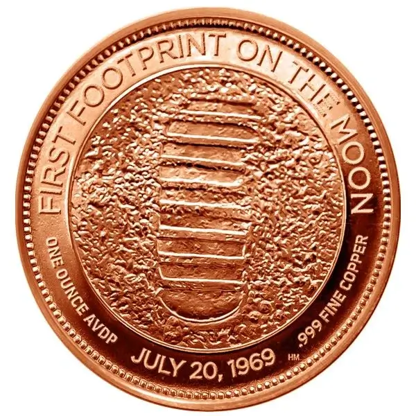 1 oz. Highland Mint Copper Round .999 Fine - New Frontier