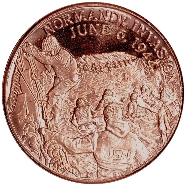 1 oz. Highland Mint Copper Round .999 Fine - Normandy