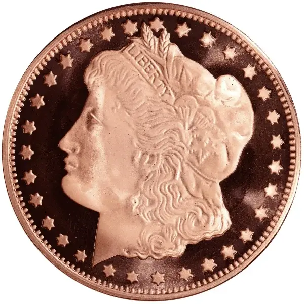 1 oz. Highland Mint Copper Round .999 Fine - Morgan
