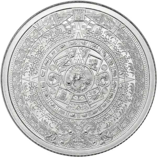 1/4 oz Golden State Mint Silver Round Aztec Calendar .999 Fine