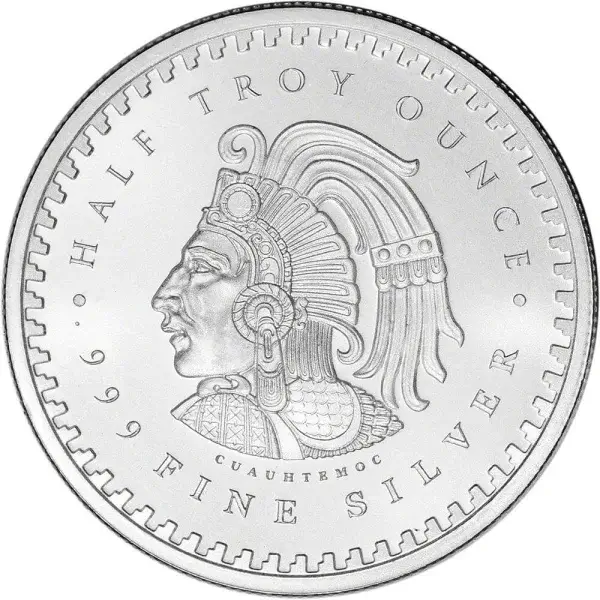 1/2 oz Golden State Mint Silver Round Aztec Calendar .999 Fine