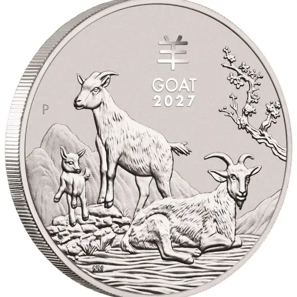 2027 P Australia Silver Lunar Series III Year of the Goat 1 oz $1 - BU