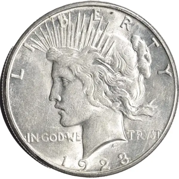 1923 S US Peace Silver Dollar $1 - AU