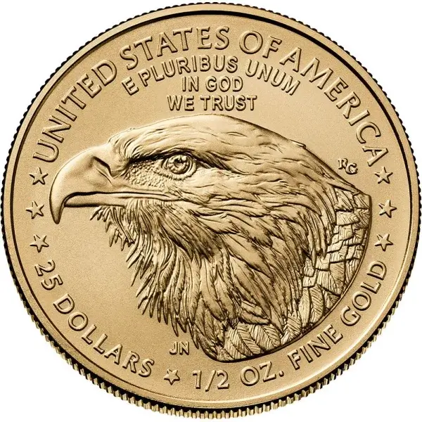 2024 American Gold Eagle 1/2 oz $25 - BU
