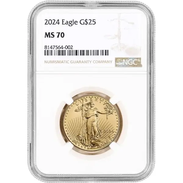 2024 American Gold Eagle 1/2 oz $25 - NGC MS70