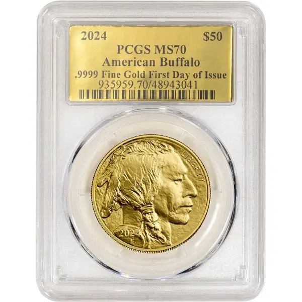 2024 American Gold Buffalo 1 oz $50 - PCGS MS70 First Day of Issue Gold Foil La