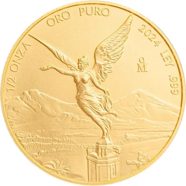 2024 Mexico Gold Libertad 1/2 oz 1/2 Onza - BU