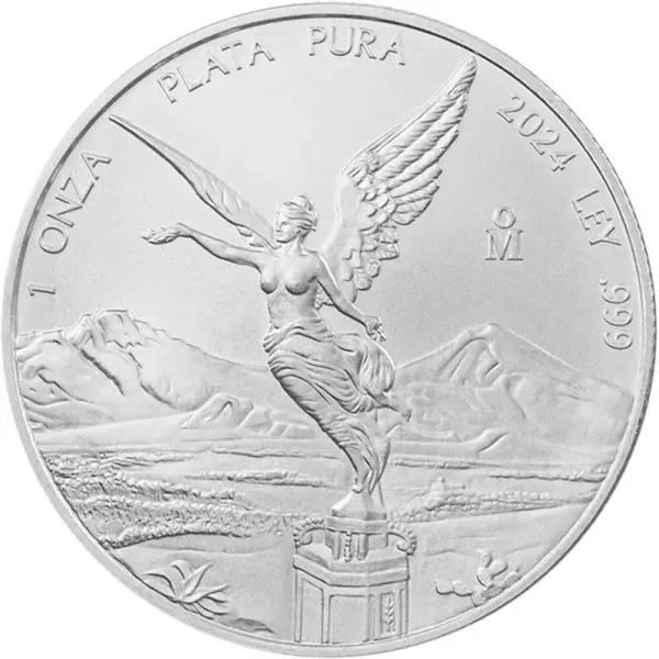 2024 Mexico Silver Libertad 1 oz 1 Onza - 1 Roll - Twenty Five 25 BU Coins