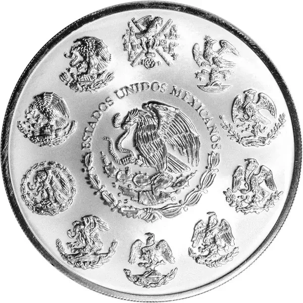 2024 Mexico Silver Libertad 5 oz 5 Onzas - Reverse Proof