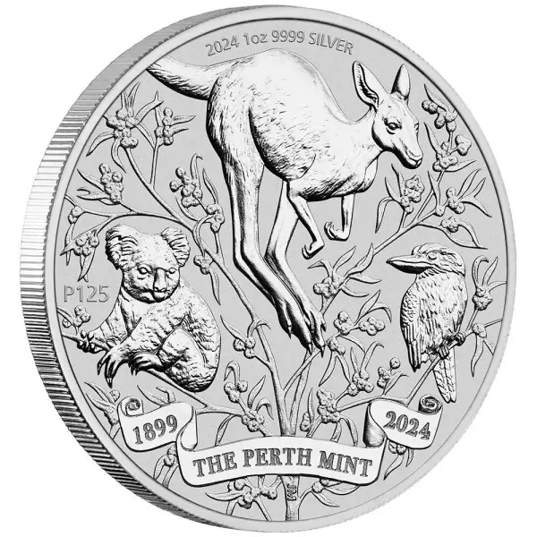 2024 P Australia Silver Perth Mint 125th Anniversary - 1 oz - $1 - BU