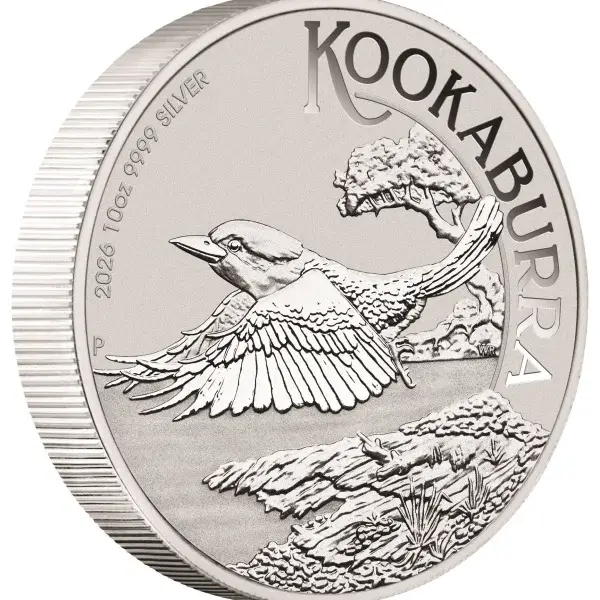 2026 P Australia Silver Kookaburra 10 oz $10 - BU