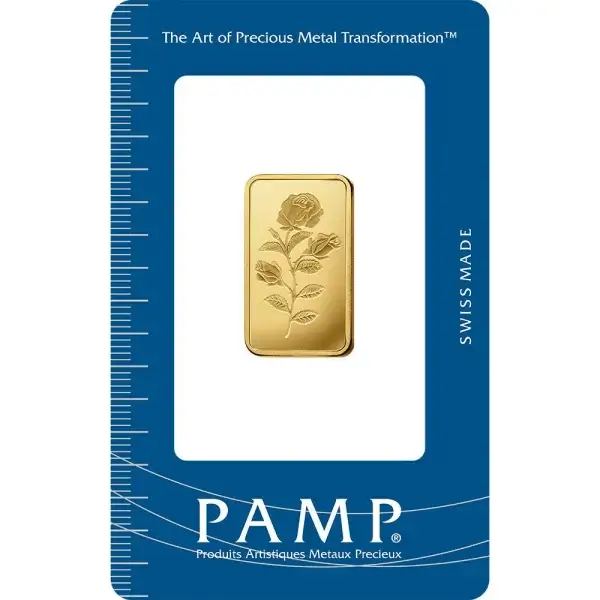 10 gram Gold Bar - PAMP Suisse - Rosa - 999.9 Fine in Sealed Assay