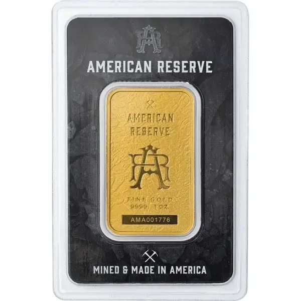 1 oz Gold Bar Asahi Refining American Reserve Columbia Goddess .9999 in Assay